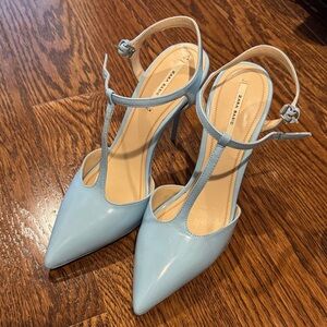Zara Light Blue Strappy Heels